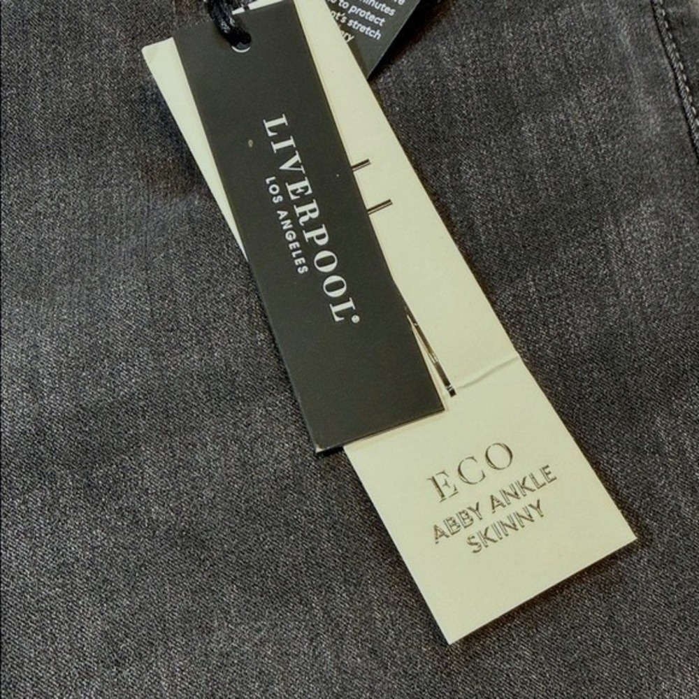 Liverpool Abby Ankle Skinny Jeans Women Dark Grey Eco Friendly Stretch Plus 18W - Picture 9 of 9